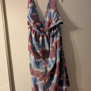 Anthropologie Deep V Midi dress